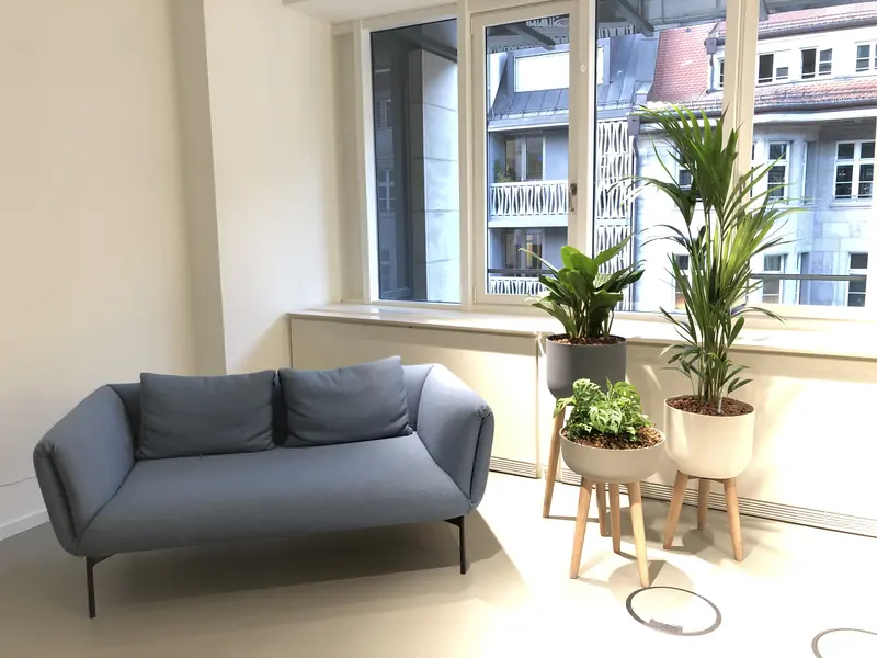 Lounge mit Pflanzen